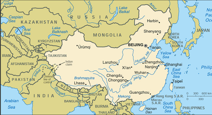 china borders