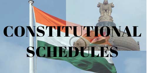 Schedules in the Constitution of India 