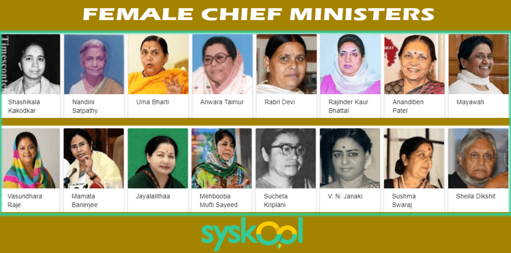 female chief ministers