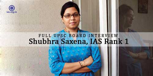 shubhra saxena ias topper upsc interview