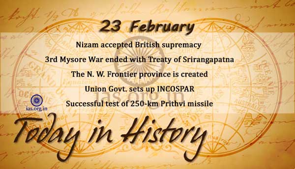 today in history 23 feb