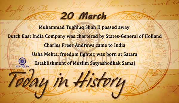 today in history 20 march