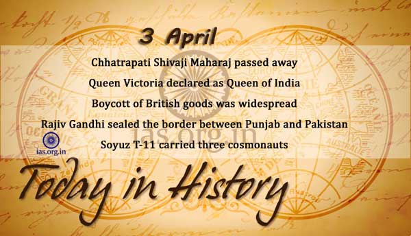 today in history 3 april