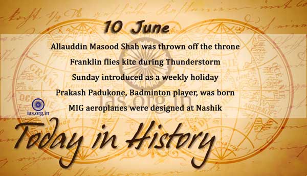 today in history 10 june