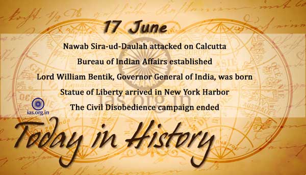 today in history 17 JUNE