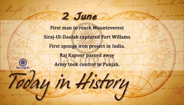 Today in History - 2 JuneA
