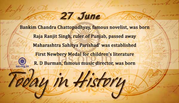 today in history 27 june