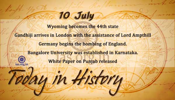 Today in History 10 July