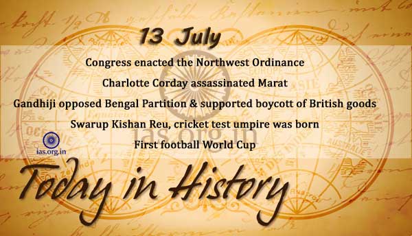 today in history 13 july