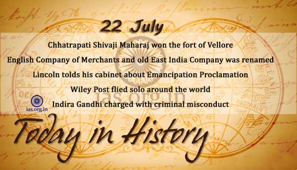 today in history 22 july