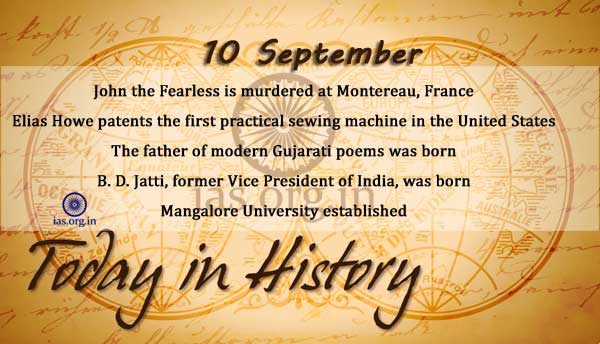 Today in History-10-septemb