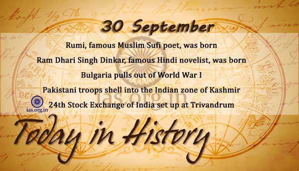 Today in History - 30 September