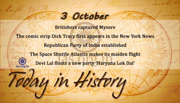 Today in History - 3 October