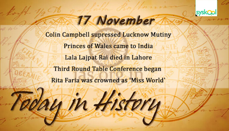 Today in History – 17 November Today in History – 17 November
