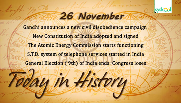 Today in History – 26 November Today in History – 26 November