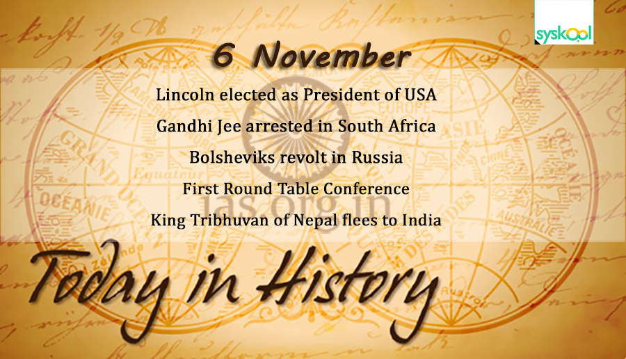 today in history 6 november