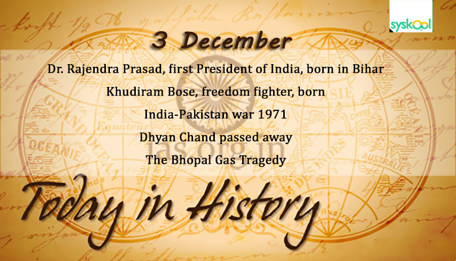 today in history 3 december
