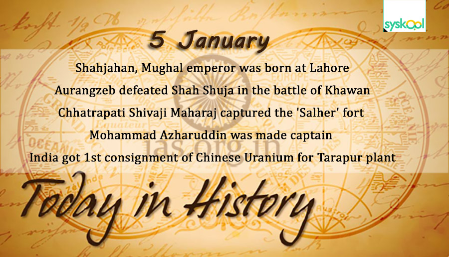 today in history 5 january