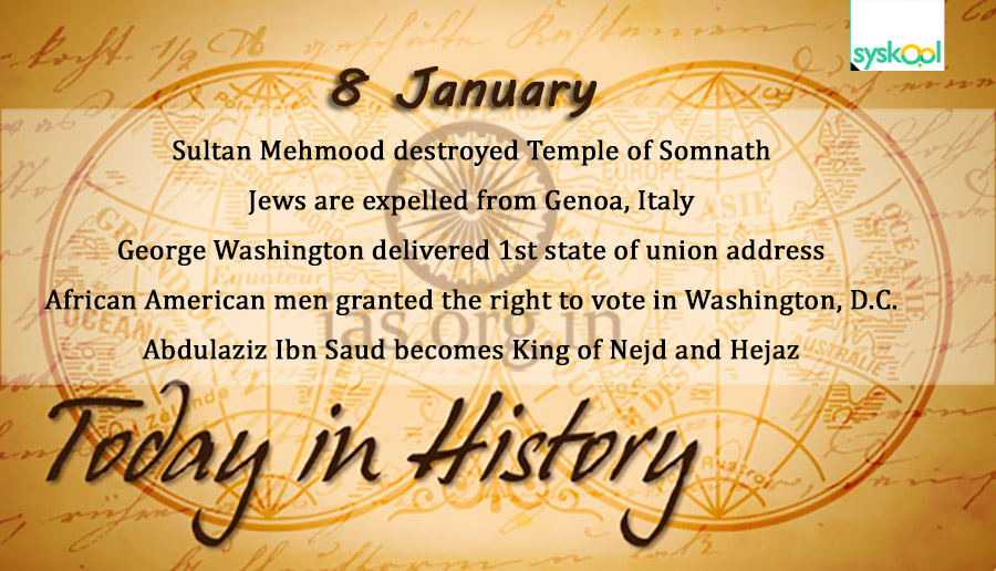 today in history 8 january