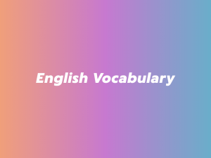 English vocabulary